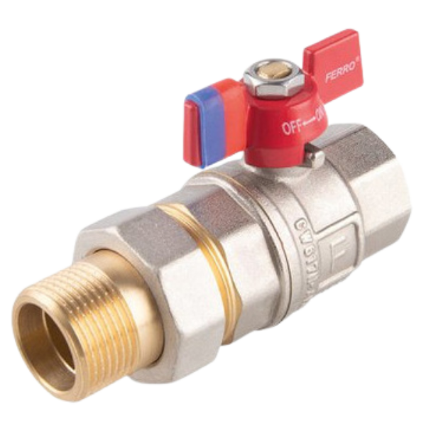 Zawór Ferro ze śrubunkiem