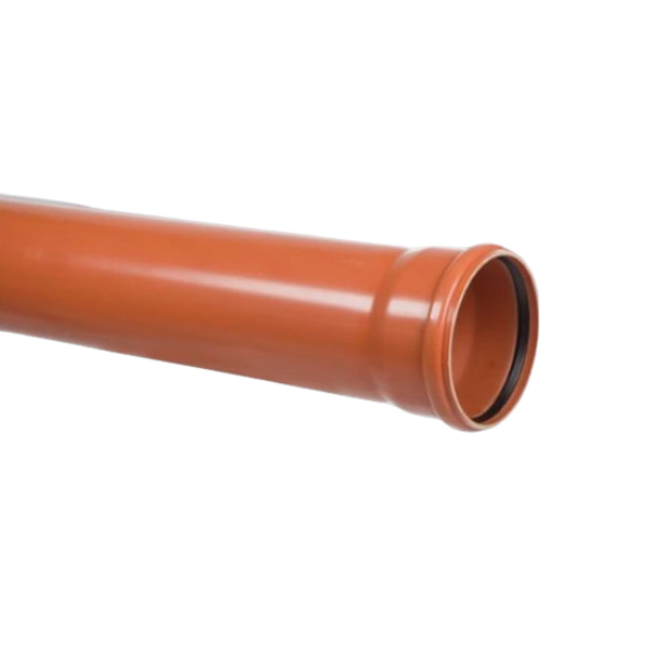 Rura kanalizacyjna PVC 160 mm SN8 Dyka 0,5m — pomarańczowa