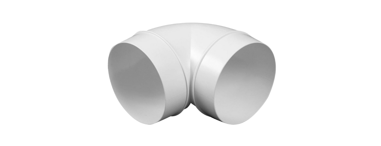 Kolano wentylacyjne ABS Awenta 150 mm 90 stopni KO150-23 białe