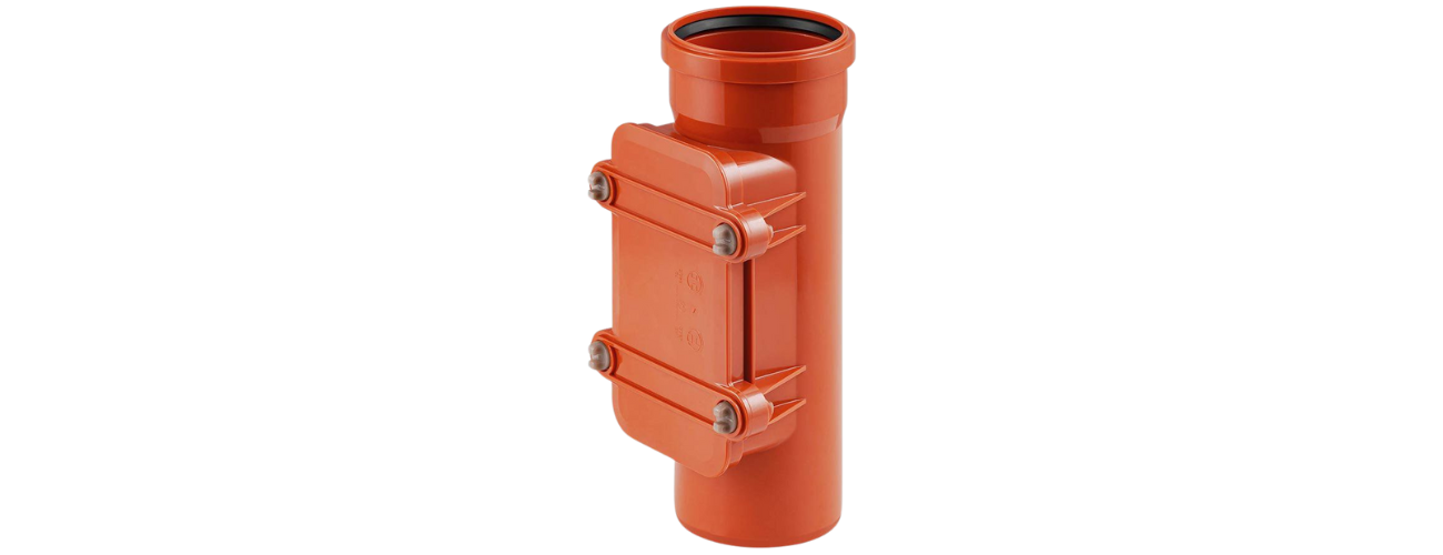 Wyczystka kanalizacji zewnętrznej PVC‑U DN 160 – Magnaplast KG 22160, pokrywa skręcana śrubami