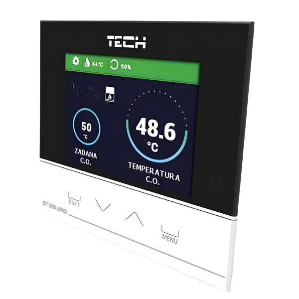TECH ST‑391 – kolorowy wyświetlacz, przyciski dotykowe, współpraca z modułami ST‑65 GSM i ST‑505 Internet