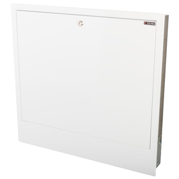 Podtynkowa szafka do rozdzielacza – łatwy montaż i serwis, panel zdejmowany w całości