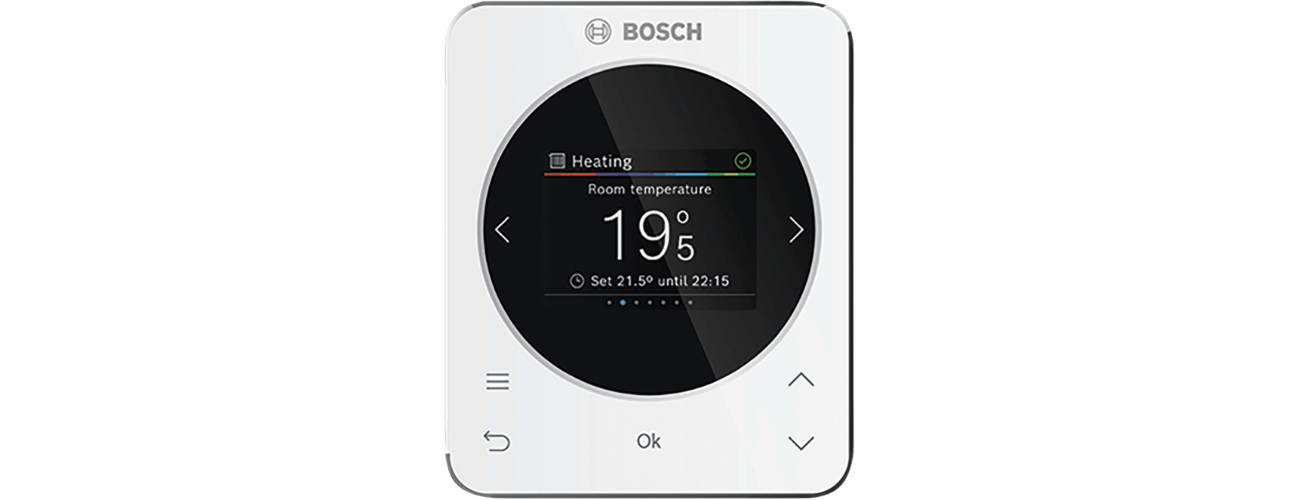 Regulator pokojowy tygodniowy Bosch CR120 – wyświetlacz 2,4 cala, przyciski dotykowe