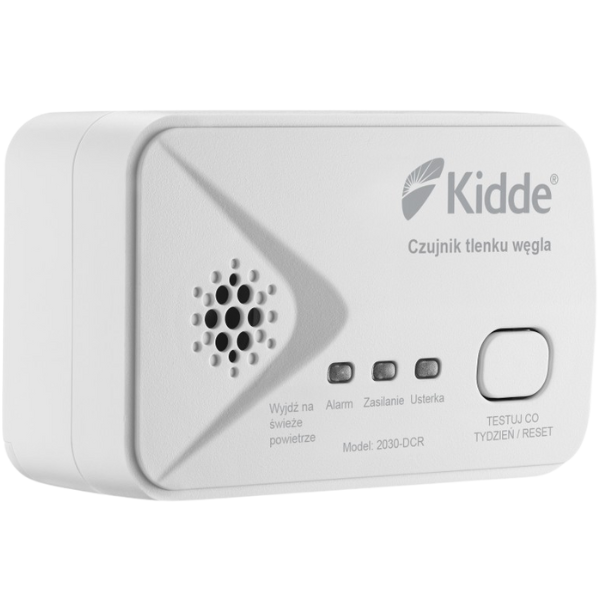 KIDDE 2030‑DCR – ustawienie na półce przy łóżku lub montaż na ścianie/suficie