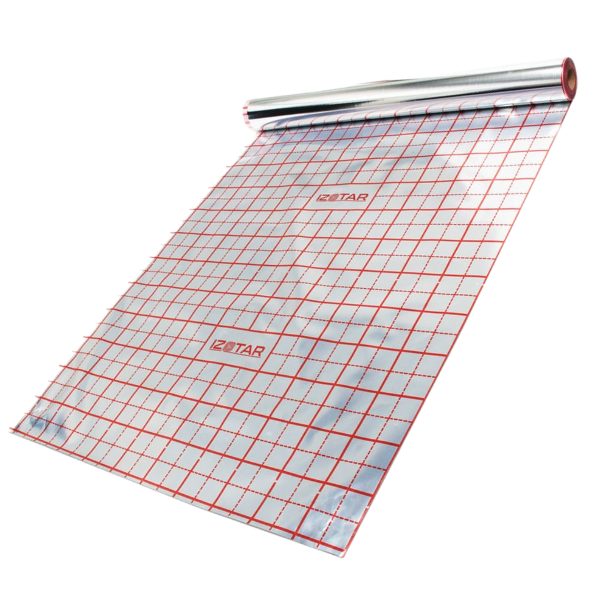 Układanie folii IZOTAR KOTAR na styropianie przed wylewką