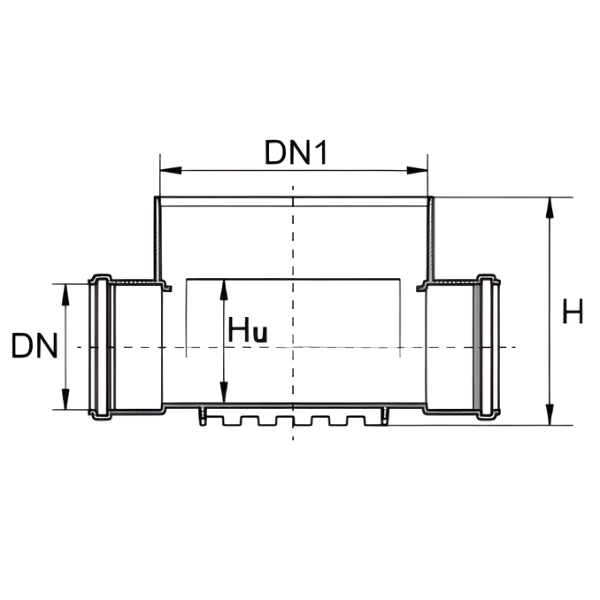 Kineta przelotowa Magnaplast 315 × 160 – uformowane koryto przepływu i gniazda pod uszczelki