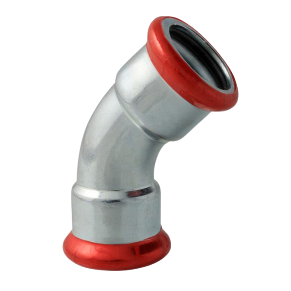 Kolano VESBO Carbon dwukielichowe 54 mm 45 st.