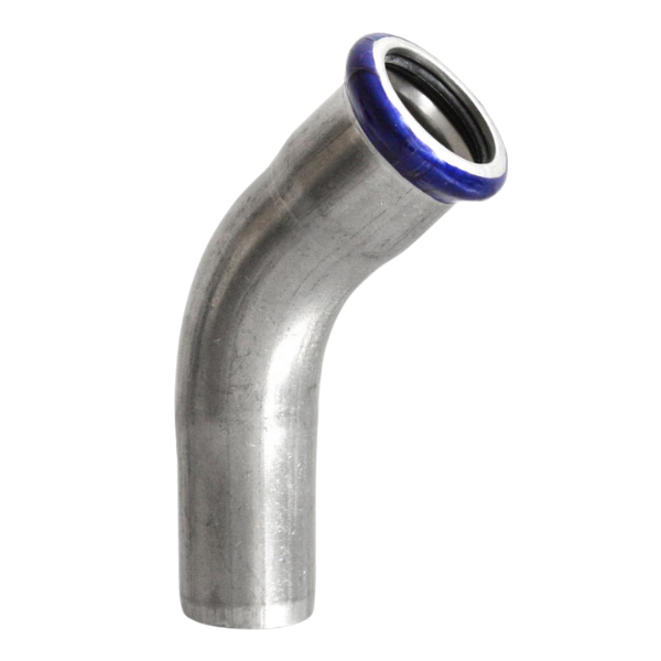 Zastosowanie kolana nyplowego 108 mm 45° VESBO INOX