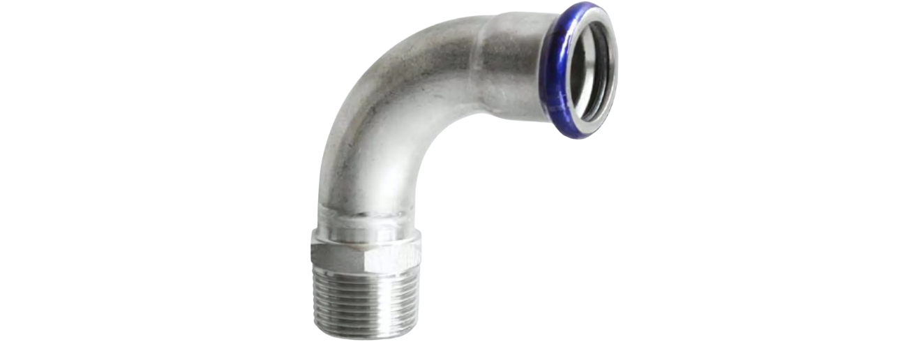 Kolano zaprasowywane GZ 15 x 1/2 90 st. VESBO INOX STEEL