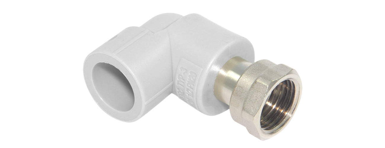 Kolano zgrzewane PP-R GW 20 x 1/2 90 st. z półśrubunkiem VESBO PP 614