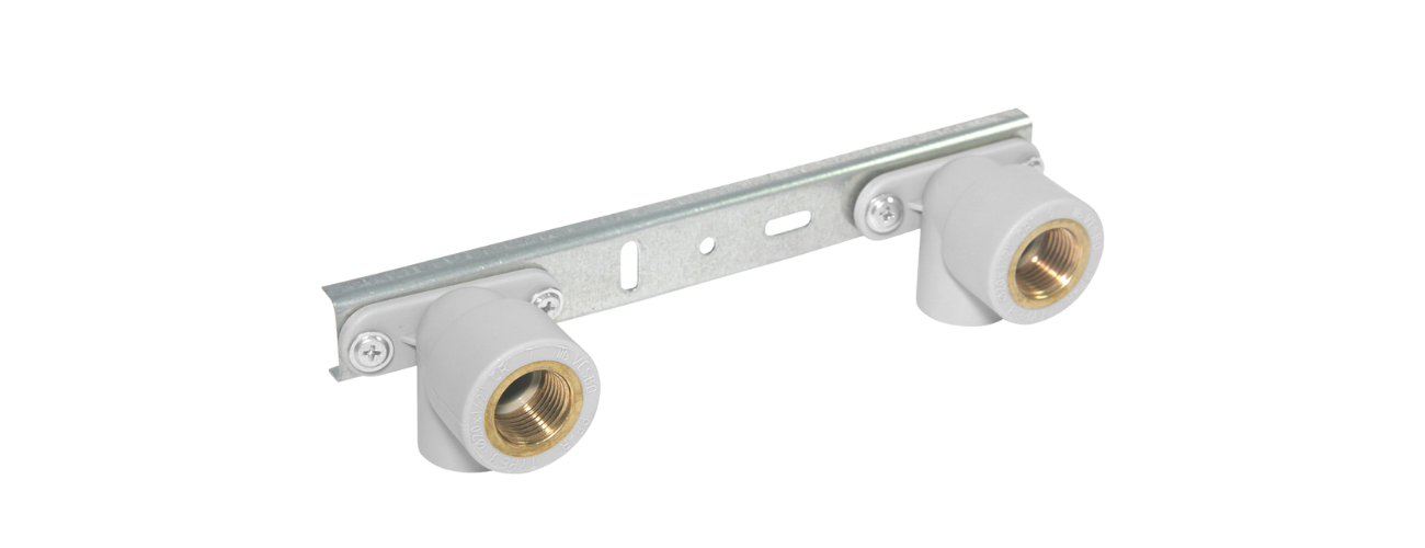 Płytka montażowa 100 mm z kolanami zgrzewanymi GW 20 × 1/2 VESBO PP 358-100 – widok produktu