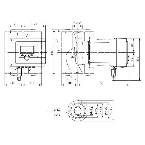 Pompa obiegowa Wilo Stratos MAXO 50/0,5‑10 – regulacja elektroniczna ECM i stabilny przepływ