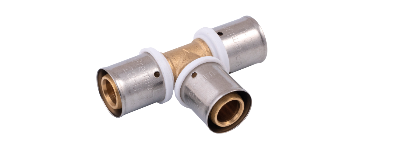 Trójnik mosiężny zaprasowywany 16 mm VESBO Press U ZT16 – widok produktu