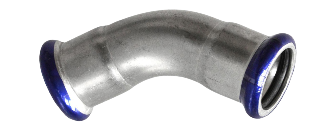 Kolano dwukielichowe zaprasowywane 15 mm 45° VESBO INOX