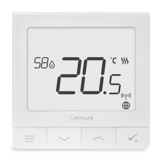 Tygodniowy regulator temperatury przewodowy/bezprzewodowy 230 V AC biały SALUS SQ610