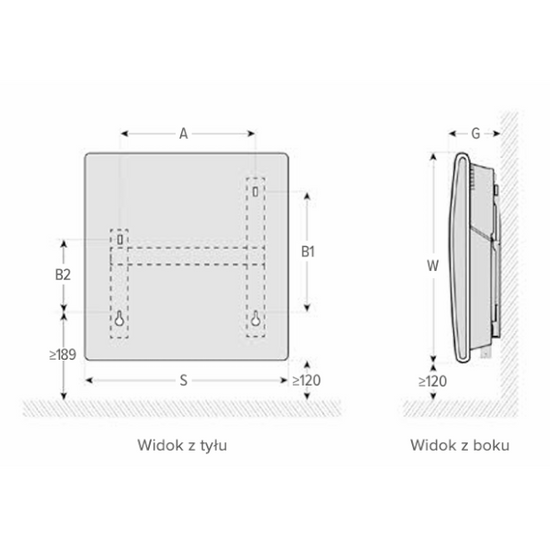 Grzejnik elektryczny wiszący F-120 Wi-Fi 2500 W Atlantic 100494