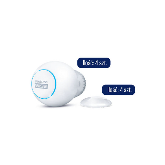 Zestaw centrala + 4x głowica termostatyczna + 6x czujnik otwarcia okna WISE Box 2 Venture 40243005