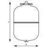 Naczynie przeponowe wzbiorcze M35+ uniwersalne wiszące 1" 35 L Ferro UNI35W