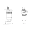 Odpowietrznik automatyczny pionowy PrimoVent G3/8" z Aquastop i zaworem stopowym R1/2" Afriso 7773510