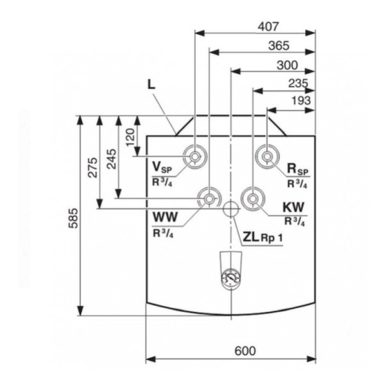 Pakiet Bosch kocioł gazowy kondensacyjny jednofunkcyjny Condens GC5700iW 24P 24 kW + zasobnik c.w.u. WD160B 160 L + regulator EasyControl CT200 + SPS do szachtu 8734100852