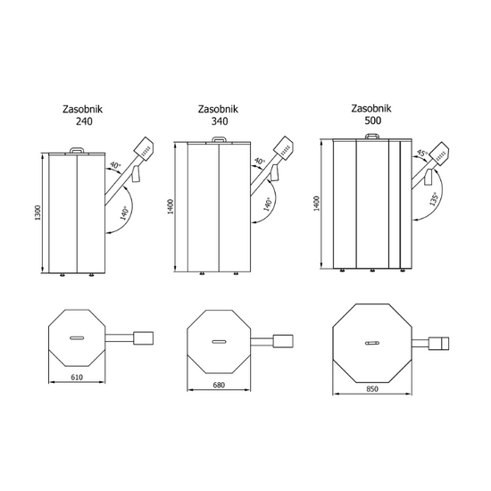Kocioł z automatycznym palnikiem na pellet CLASSICO BIO 18 kW Tekla KB-500829