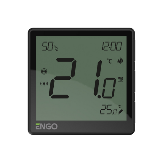 Interntetowy regulator temperatury podtynkowy ZigBee EONE230B czarny Engo 932342632