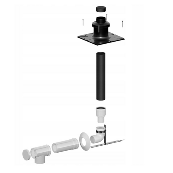 Zestaw kominowy przyłączeniowy do szachtu 80/125 mm Ricom ZB-14