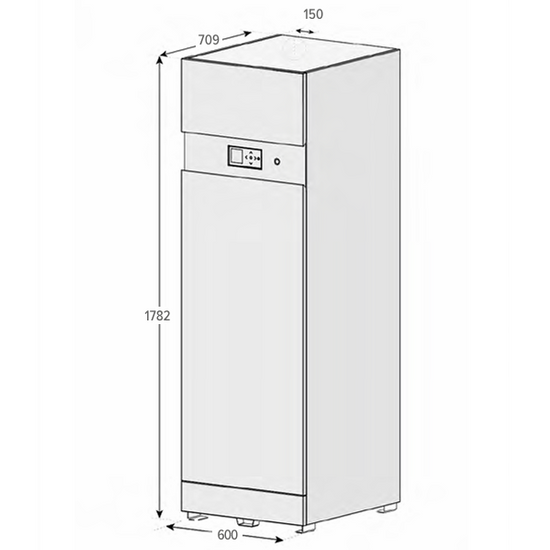 Kocioł gazowy kondensacyjny dwufunkcyjny HeatMaster 25 kW TC Evo z wbudowanym zasobnikiem 190 L ACV Atlantic 052840