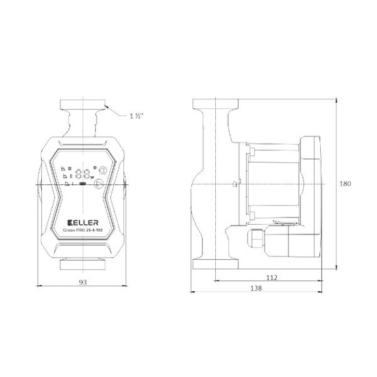 Pompa elektroniczna obiegowa do c.o. Keller Green Pro 25/60-180