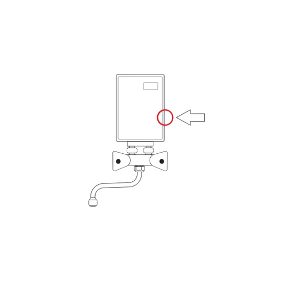 Elektryczny przepływowy ogrzewacz 3,5 kW Perfect nadumywalkowy z baterią 230 V Wijas PERFECT 350