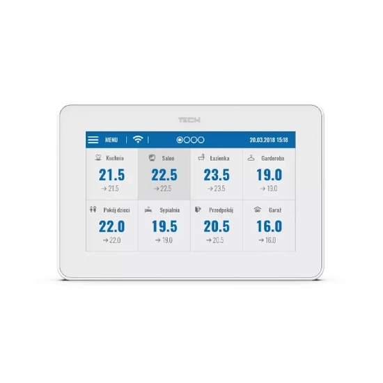 Panel kontrolny podtynkowy Tech M-12 do listwy L-12 biały WG.11.0673