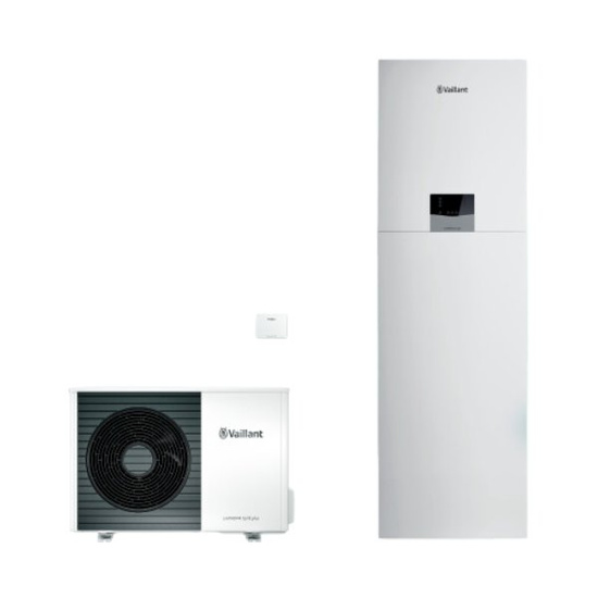 Pakiet Vaillant pompa ciepła aroTHERM Split plus VWL 55/8,2 AS R32 230 V 5 kW + centrala grzewcza VWL 58/8,2 IS S5 + stopy amortyzacyjne (4 szt.) 8000035861