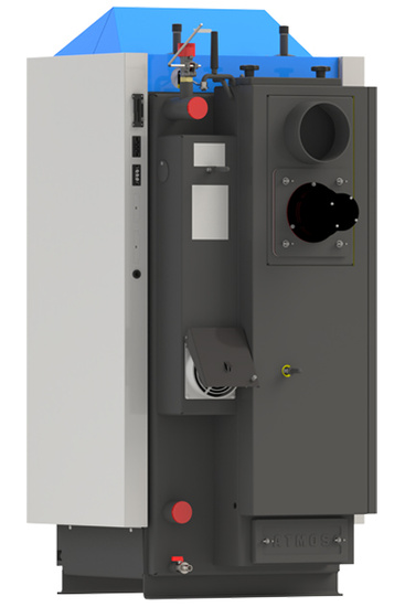 Kocioł zgazujący węgiel i drewno Kombi 26 kW z możliwością podłączenia palnika pelletu Atmos AC25S