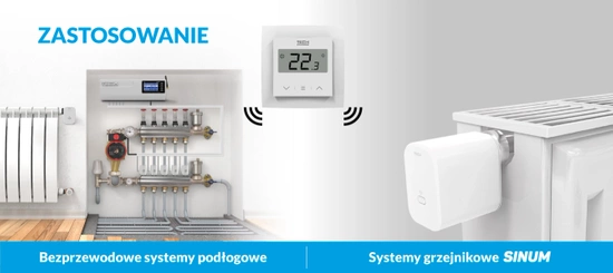 Regulator pokojowy bezprzewodowy do ramki F-8z czarny Tech WG.11.0641