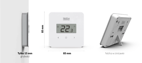 Regulator pokojowy bezprzewodowy dwustanowy T-2.2 czarny Tech WG.11.0583
