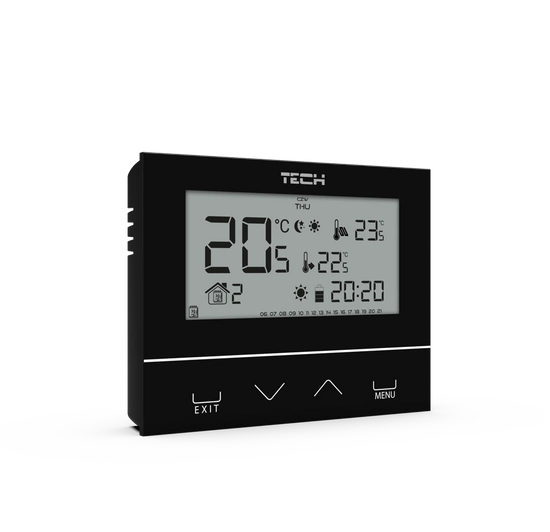 Regulator pokojowy bezprzewodowy ST-292 v2 czarny Tech WG.11.0426