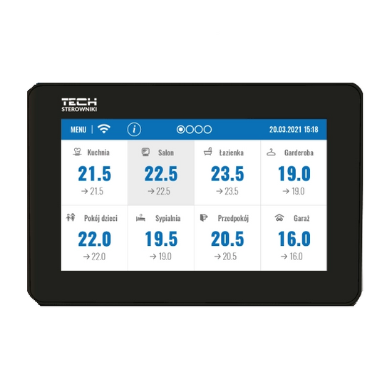 Przewodowy panel kontrolny M-9r podtynkowy do listwy L-9R + moduł WiFi czarny Tech WG.11.0250