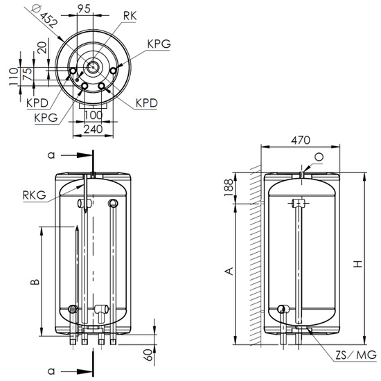Zbiornik buforowy Elektromet BWE 80L BW-069-08-001