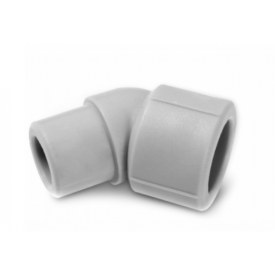 Kolano nyplowe zgrzewane PP 20 mm 45 st. DETAL-MET KOLN45/20