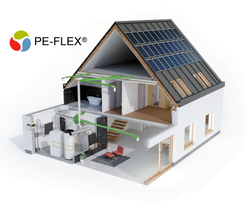 Skrzynka rozprężna 2x75/123mm nyplowa podłogowa Pe-flex