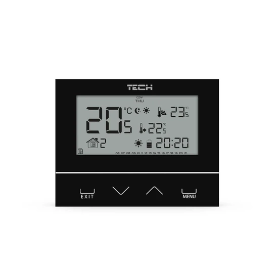 Regulator pokojowy bezprzewodowy ST-292 v2 czarny Tech WG.11.0426