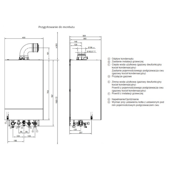 Kocioł gazowy kondensacyjny jednofunkcyjny Viessmann Vitodens 100-W 25kW B1HG Z031453