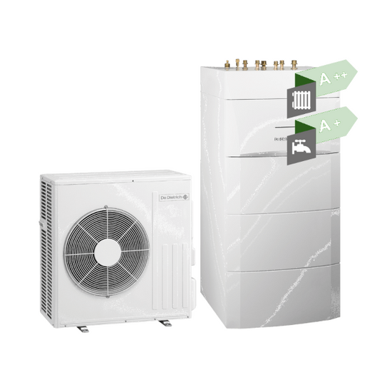 Pompa ciepła split Alezio S V200 R32 8 MR/E 8 kW 230 V z podgrzewaczem c.w.u. 200 L De Dietrich 7790402