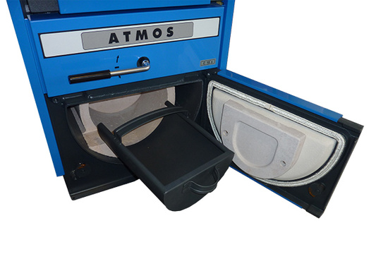 Kocioł zgazujący węgiel i drewno Kombi 32 kW z możliwością podłączenia palnika pelletu Atmos C32ST