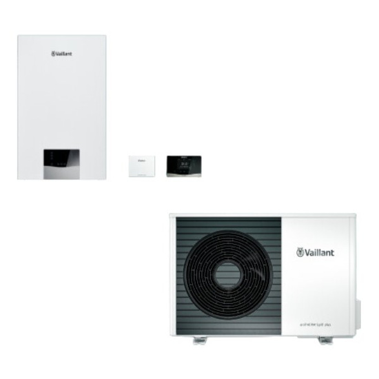 Pakiet Vaillant pompa ciepła aroTHERM Split plus VWL 55/8,2 AS R32 230 V 5 kW + moduł ścienny VWL 57/8,2 IS + regulator sensoCOMFORT VRC720 8000035850