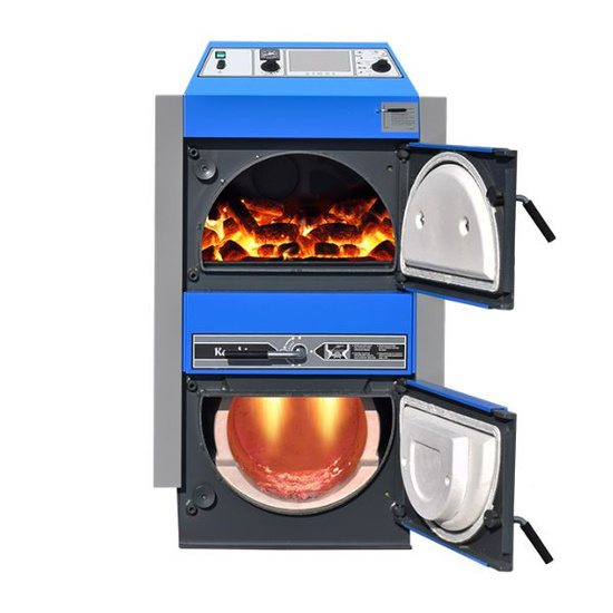 Kocioł zgazujący węgiel i drewno Kombi 25 kW z wentylatorem wyciągowym Atmos C 25 ST