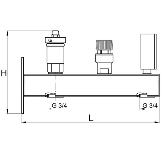 Grupa bezpieczeństwa do c.o. 3/4" x 3/4" 3 bar Diamond GR.BEZP.CO