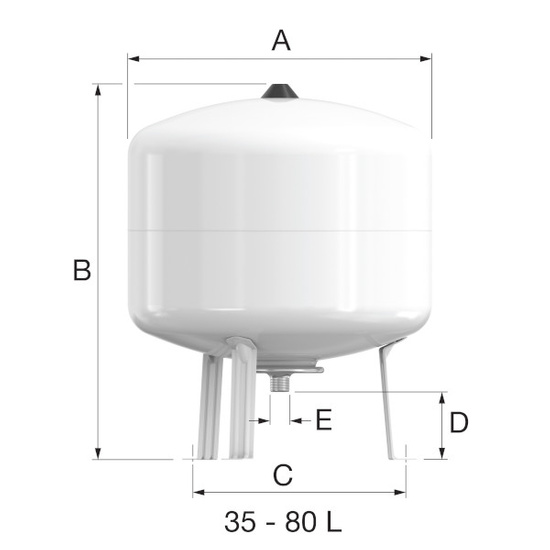 Naczynie wzbiorcze do c.w.u. FLOFIX R 35/4 10 bar Flamco 25294
