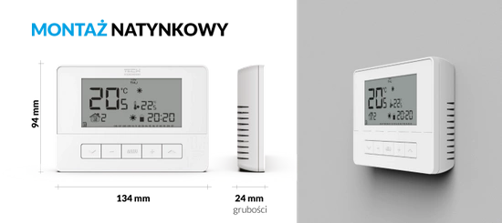 Regulator pokojowy przewodowy dwustanowy T-4.1 Tech WG.11.0630