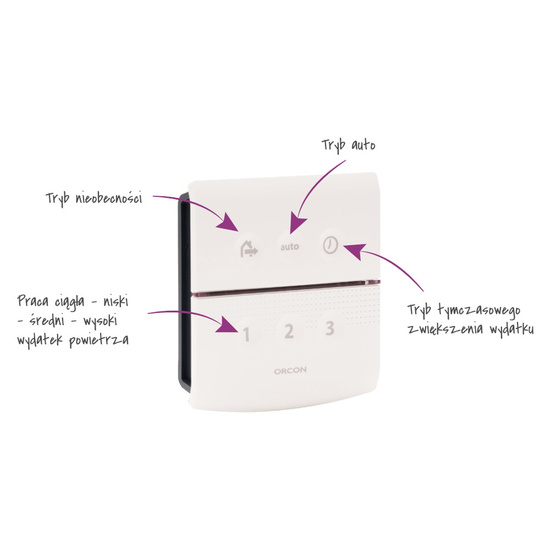 Naścienny panel sterujący wentylacją ORCON Atlantic 645864